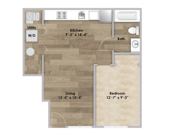 Floor Plan  1 Bedroom - First Floor Style 101