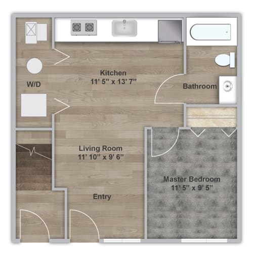 Floor Plan  One Bedroom - First Floor