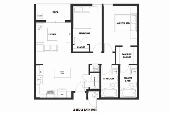 Floor Plan  2BR/2BA 25% AMI HOME Millcreek Station