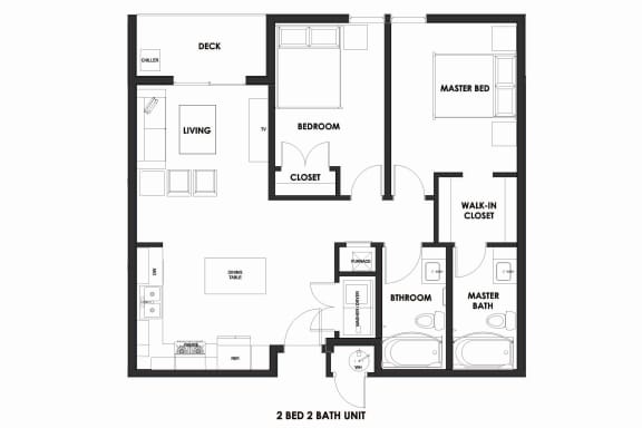 Floor Plan  2BR/2BA 50% AMI Millcreek Station