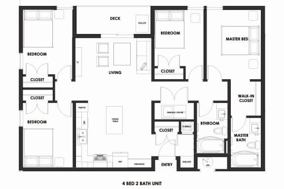 Floor Plan  4BR/2BA 50% AMI Millcreek Station