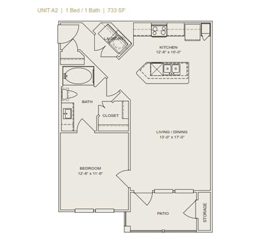 Floor Plan  A21 Floor Plan at Delray Apartments, Houston