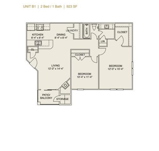 Floor Plan  B11 Floor Plan at Delray Apartments, Houston, TX