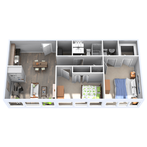 Floor Plan  2 Bedrooms, 1.5 Bathrooms