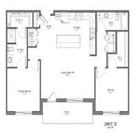 Floor Plan  2 Bedroom, 2 Bathroom D