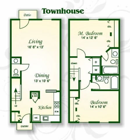 Floor Plan  The Dogwood Townhouse