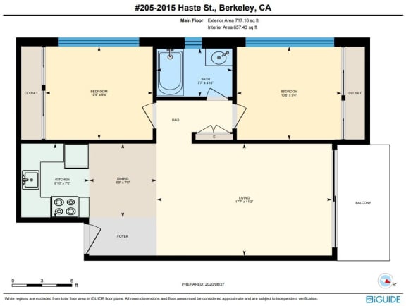 Floor Plan  2 Bedrooms, 1 Bathroom