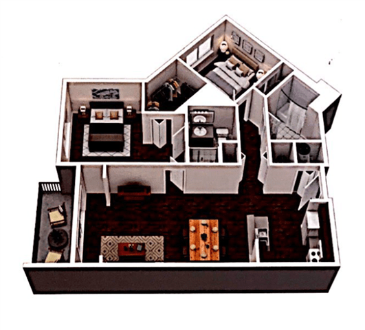Floor Plan  2 Bedrooms