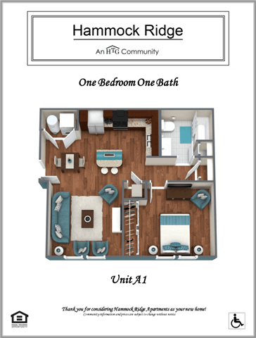 Floor Plan  1 Bedroom