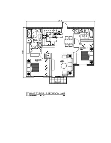 Floor Plan  2 Bedrooms