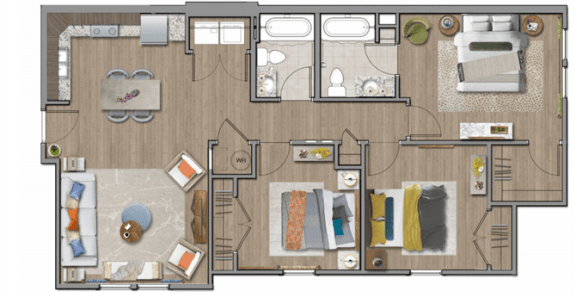 Floor Plan  Three Bedroom