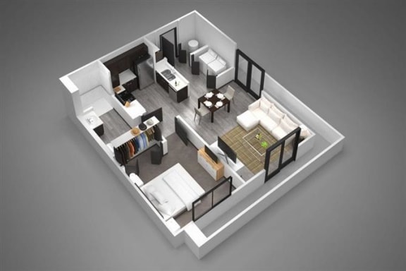 Floor Plan  One Bedroom