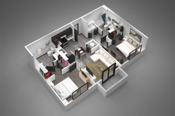 Floor Plan  Two Bedroom
