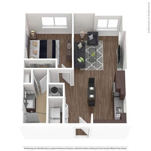 Floor Plan  1 Bedroom