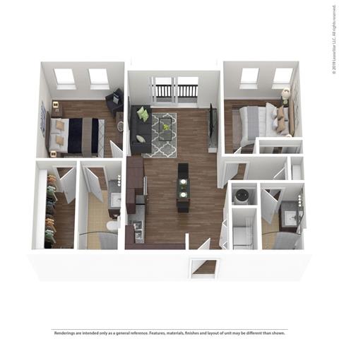 Floor Plan  2 Bedrooms