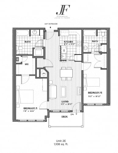 Floor Plan  Two Bedrooms Two Baths