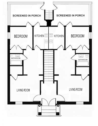 Floor Plan  1 Bedroom, 1 Bathroom