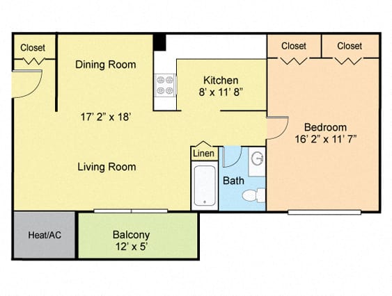Floor Plan  One Bedroom