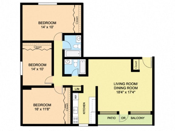 Floor Plan  Three Bedroom
