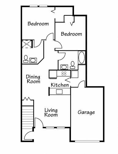 Floor Plan  Two Bedroom
