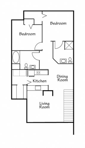 Floor Plan  Two Bedroom Deluxe