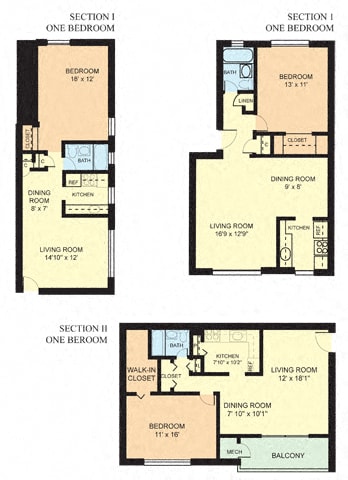 Floor Plan  One Bedroom (1A) A