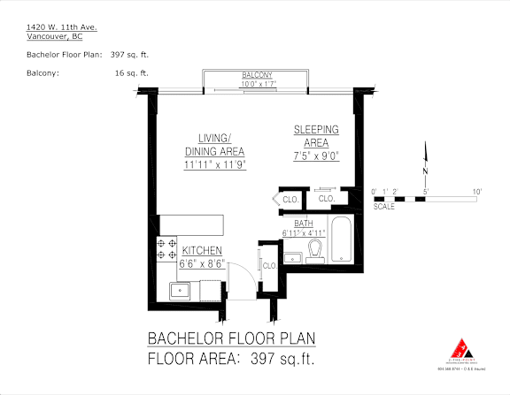 Floor Plan  1 Studio 1 Bathroom