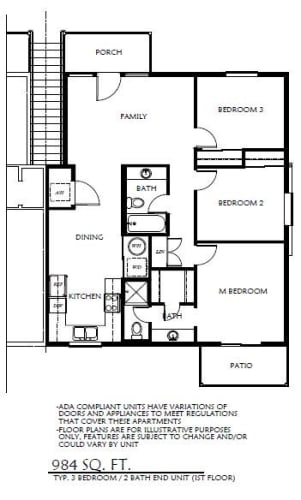 Floor Plan  3 Bedroom 1st Floor
