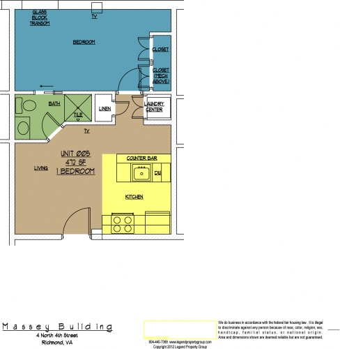 Floor Plan  4N4 Midtown, Unit 05