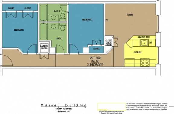Floor Plan  4N4 Midtown, Unit 403
