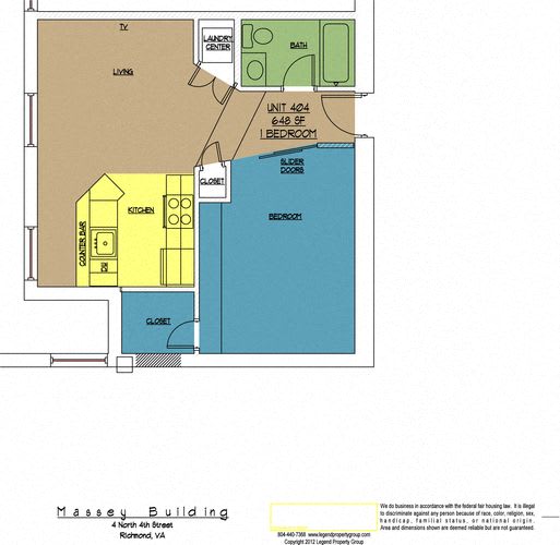 Floor Plan  4N4 Midtown, Unit 404