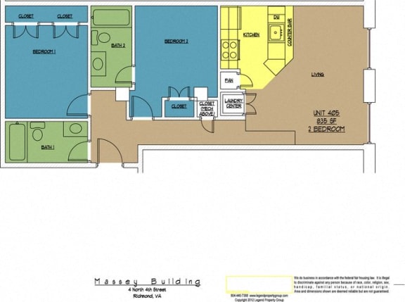 Floor Plan  4N4 Midtown, Unit 207