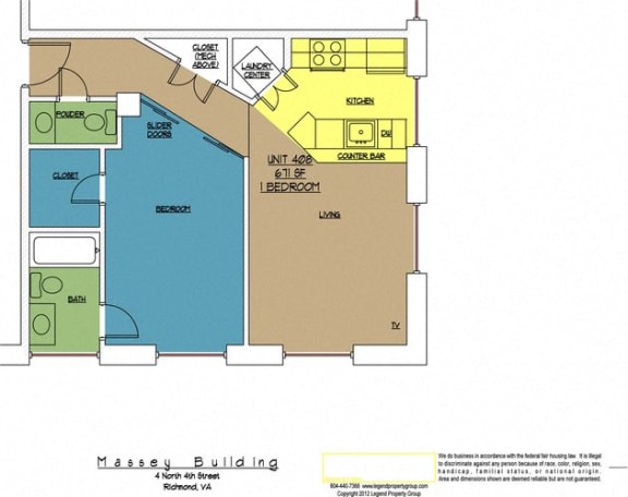 Floor Plan  4N4 Midtown, Unit 408