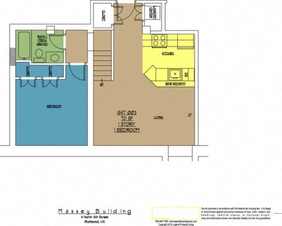 Floor Plan  4N4 Midtown, Unit 03