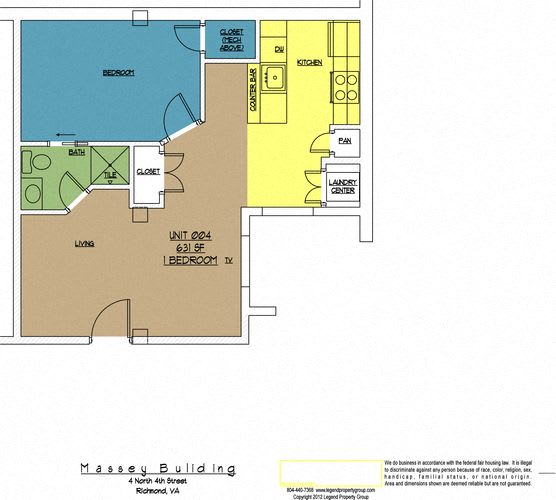 Floor Plan  4N4 Midtown, Unit 04