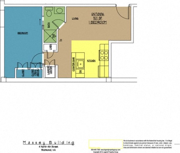 Floor Plan  4N4 Midtown, Unit 06