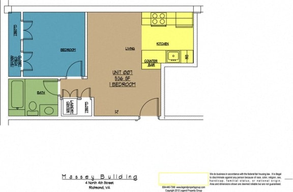 Floor Plan  4N4 Midtown, Unit 07