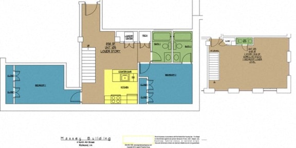 Floor Plan  4N4 Midtown, Unit 105