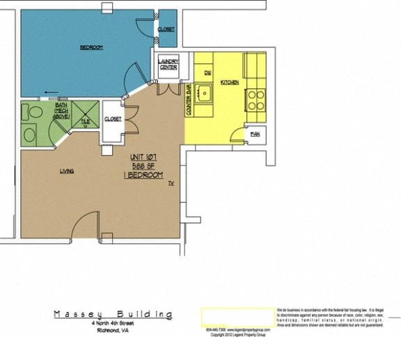 Floor Plan  4N4 Midtown, Unit 107