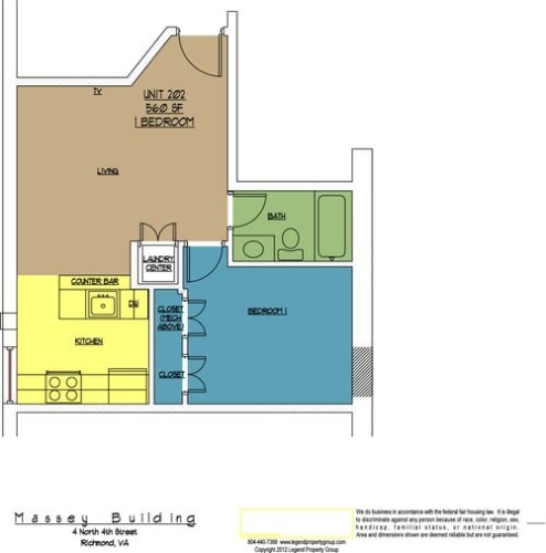 Floor Plan  4N4 Midtown, Unit 202