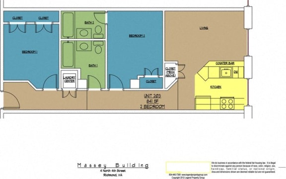 Floor Plan  4N4 Midtown, Unit 203