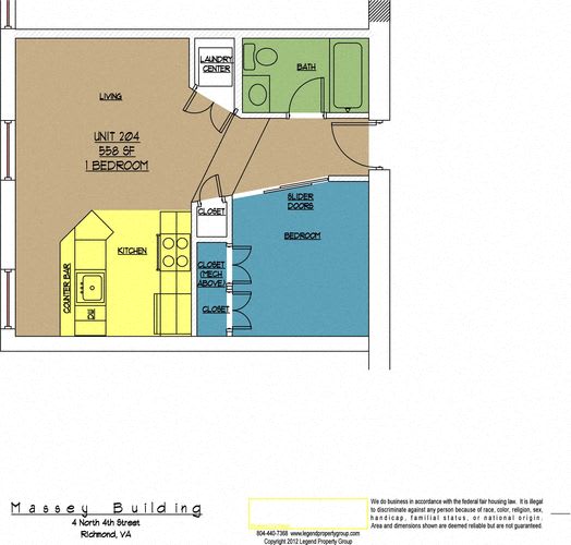 Floor Plan  4N4 Midtown, Unit 204