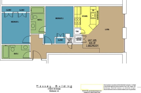 Floor Plan  4N4 Midtown, Unit 205