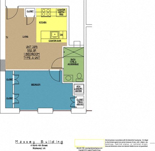 Floor Plan  4N4 Midtown, Unit 209