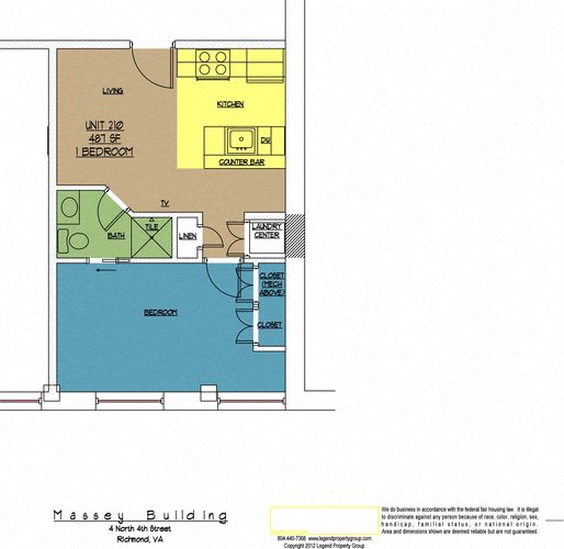 Floor Plan  4N4 Midtown, Unit 210