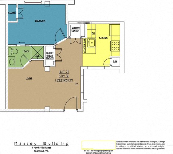 Floor Plan  4N4 Midtown, Unit 211