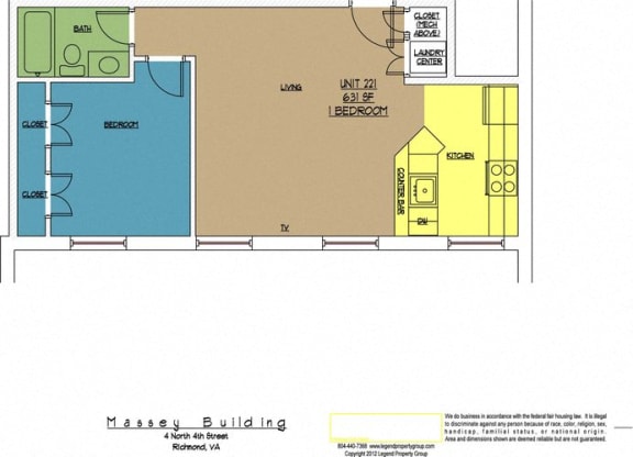 Floor Plan  4N4 Midtown, Unit 221