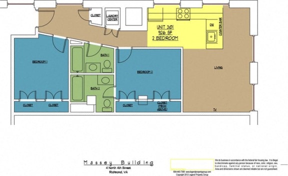 Floor Plan  4N4 Midtown, Unit 301