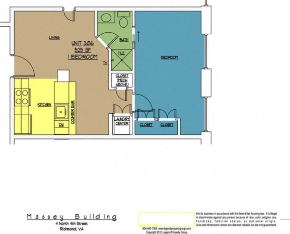 Floor Plan  4N4 Midtown, Unit 306
