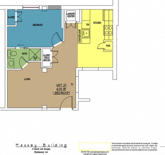 Floor Plan  4N4 Midtown, Unit 311